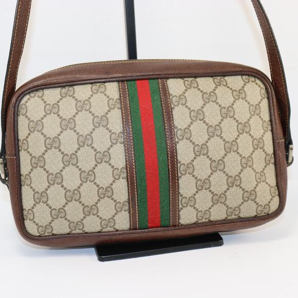 Vintage Gucci GG Supreme Canvas Web Stripe Crossbody Bag - Picture 3 of 10